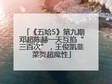 《五哈5》第九期邓超陈赫一天互掐“三百次”，王俊凯韭菜舞超魔性