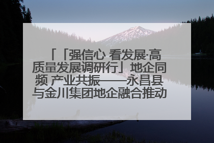 「强信心 看发展·高质量发展调研行」地企同频 产业共振——永昌县与金川集团地企融合推动重大项目建设