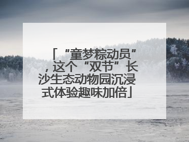 “童梦粽动员”，这个“双节”长沙生态动物园沉浸式体验趣味加倍