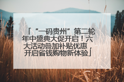 “一码贵州”第二轮年中盛典大促开启！六大活动叠加补贴优惠，开启省钱购物新体验