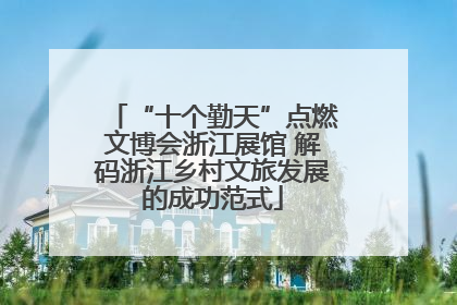“十个勤天”点燃文博会浙江展馆 解码浙江乡村文旅发展的成功范式