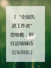 “全国先进工作者”贾牧樵，担任边境城市公安局长