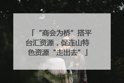 “商会为桥”搭平台汇资源，促连山特色资源“走出去”