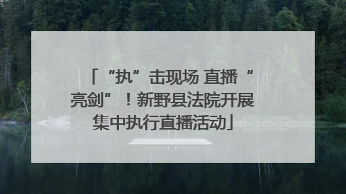 “执”击现场 直播“亮剑”！新野县法院开展集中执行直播活动