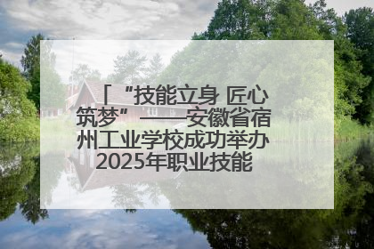 “技能立身 匠心筑梦”——安徽省宿州工业学校成功举办2025年职业技能活动周各项活动