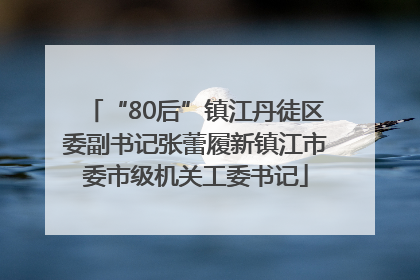 “80后”镇江丹徒区委副书记张蕾履新镇江市委市级机关工委书记