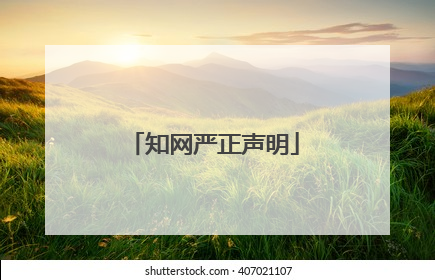 知网严正声明