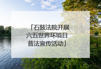 石鼓法院开展六五世界环境日普法宣传活动