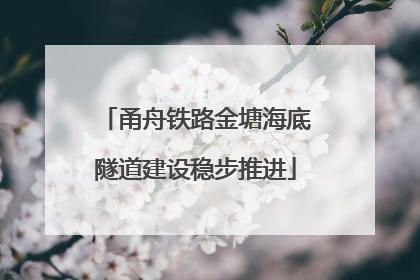 甬舟铁路金塘海底隧道建设稳步推进