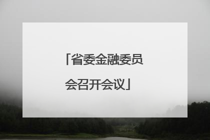 省委金融委员会召开会议