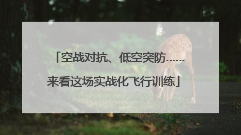 空战对抗、低空突防……来看这场实战化飞行训练