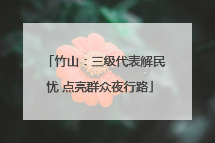 竹山：三级代表解民忧 点亮群众夜行路