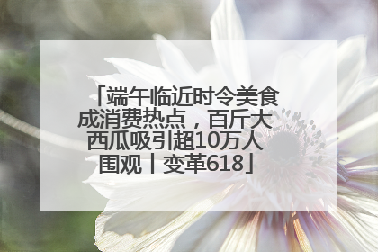 端午临近时令美食成消费热点，百斤大西瓜吸引超10万人围观丨变革618
