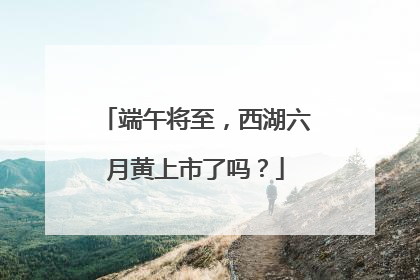 端午将至，西湖六月黄上市了吗？