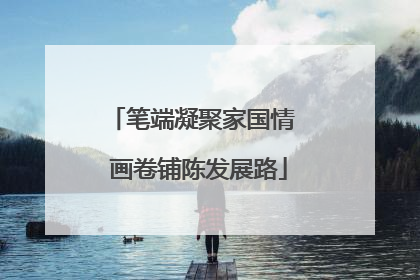 笔端凝聚家国情  画卷铺陈发展路