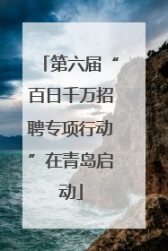 第六届“百日千万招聘专项行动”在青岛启动