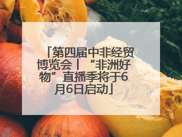第四届中非经贸博览会丨“非洲好物”直播季将于6月6日启动