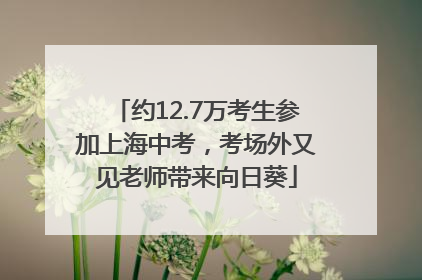 约12.7万考生参加上海中考，考场外又见老师带来向日葵