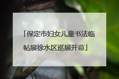 保定市妇女儿童书法临帖展徐水区巡展开幕