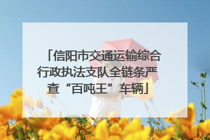 信阳市交通运输综合行政执法支队全链条严查“百吨王”车辆