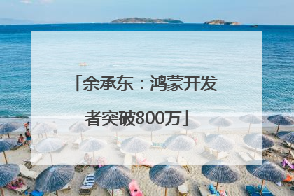 余承东：鸿蒙开发者突破800万