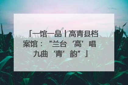 一馆一品丨高青县档案馆：“兰台‘高’唱 九曲‘青’韵”