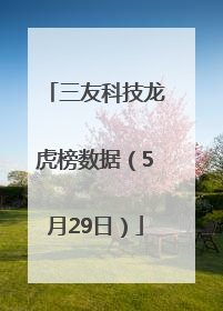 三友科技龙虎榜数据（5月29日）
