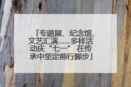 专题展、纪念馆、文艺汇演……多样活动庆“七一” 在传承中坚定前行脚步