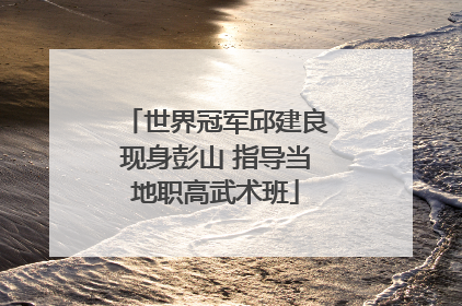 世界冠军邱建良现身彭山 指导当地职高武术班