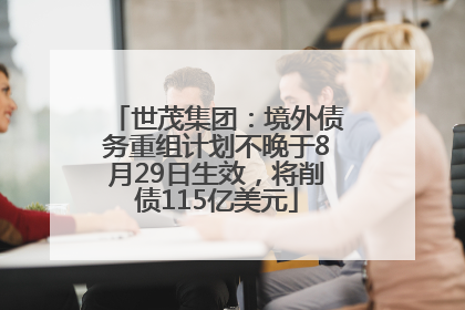 世茂集团：境外债务重组计划不晚于8月29日生效，将削债115亿美元