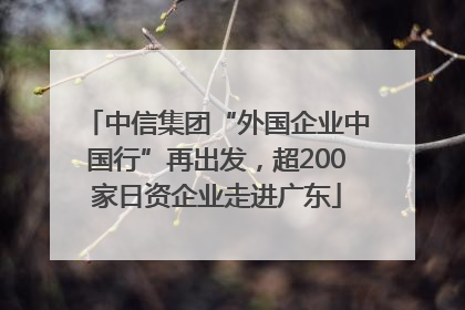 中信集团“外国企业中国行”再出发，超200家日资企业走进广东