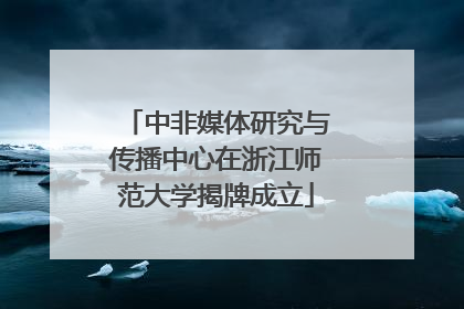 中非媒体研究与传播中心在浙江师范大学揭牌成立