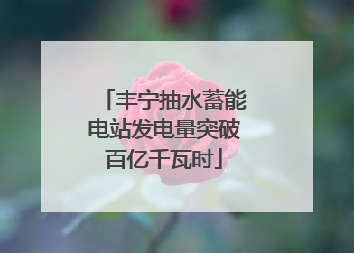 丰宁抽水蓄能电站发电量突破百亿千瓦时