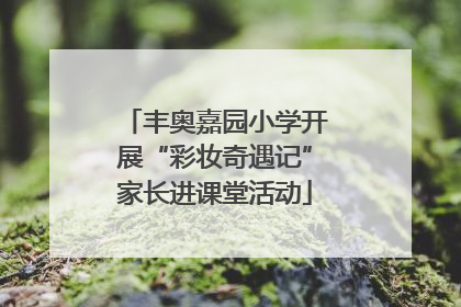丰奥嘉园小学开展“彩妆奇遇记”家长进课堂活动