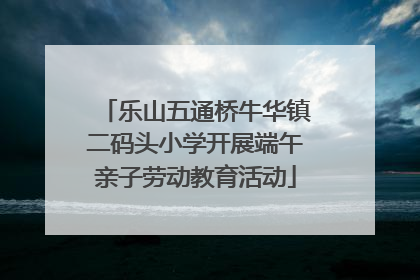 乐山五通桥牛华镇二码头小学开展端午亲子劳动教育活动