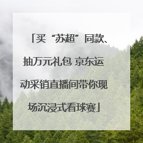 买“苏超”同款、抽万元礼包 京东运动采销直播间带你现场沉浸式看球赛