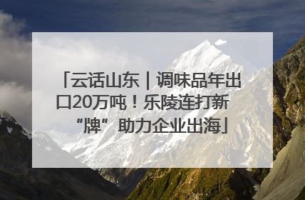 云话山东｜调味品年出口20万吨！乐陵连打新“牌”助力企业出海