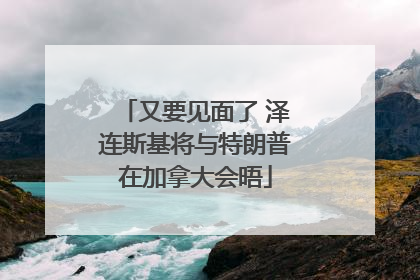 又要见面了 泽连斯基将与特朗普在加拿大会晤