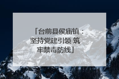 台前县侯庙镇：坚持党建引领 筑牢禁毒防线