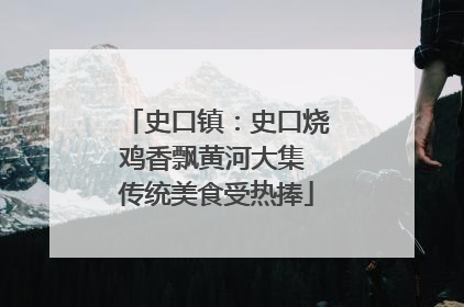 史口镇：史口烧鸡香飘黄河大集 传统美食受热捧