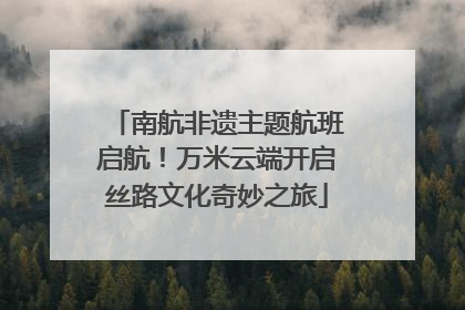 南航非遗主题航班启航！万米云端开启丝路文化奇妙之旅