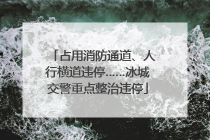 占用消防通道、人行横道违停……冰城交警重点整治违停