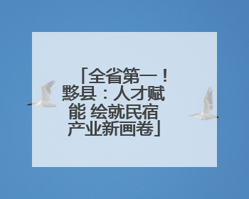 全省第一！黟县：人才赋能 绘就民宿产业新画卷