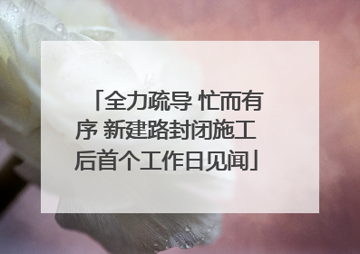全力疏导 忙而有序 新建路封闭施工后首个工作日见闻