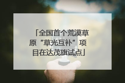 全国首个荒漠草原“草光互补”项目在达茂旗试点