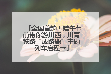 全国首趟！端午节前带你游川西，川青铁路“成路鹿”主题列车启程→