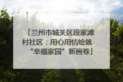 兰州市城关区段家滩村社区：用心用情绘就“幸福家园”新画卷