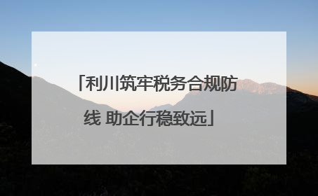 利川筑牢税务合规防线 助企行稳致远