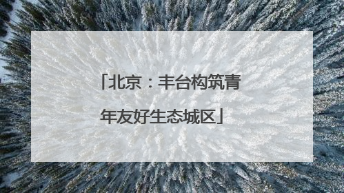 北京：丰台构筑青年友好生态城区