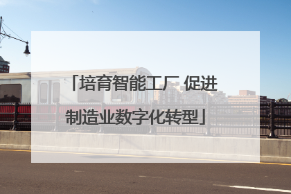 培育智能工厂 促进制造业数字化转型